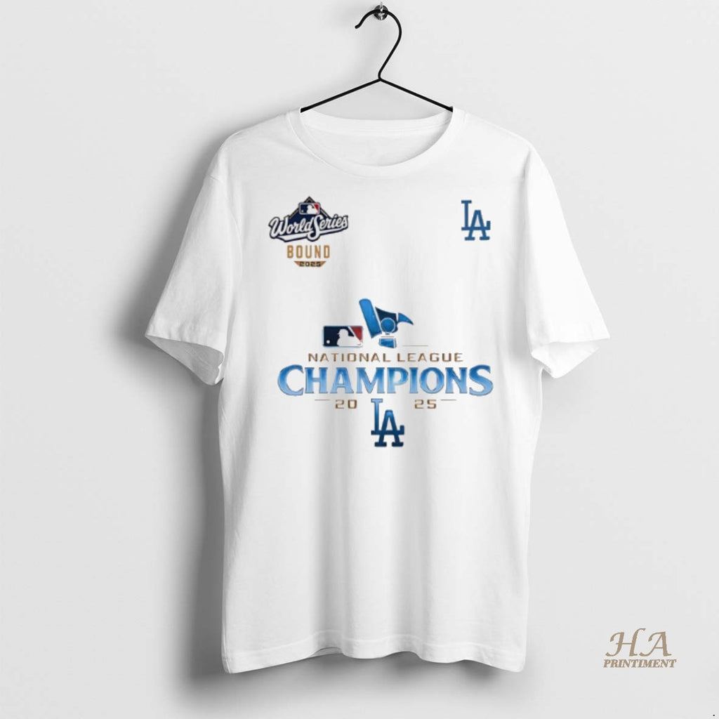 Official Los Angeles Dodgers Mlb Baseball World Series 2025 National League Champions Logo Shirt