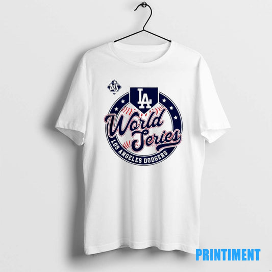 Official Los Angeles Dodgers Majestic Threads 2025 World Series Ornaments Tee Sweater