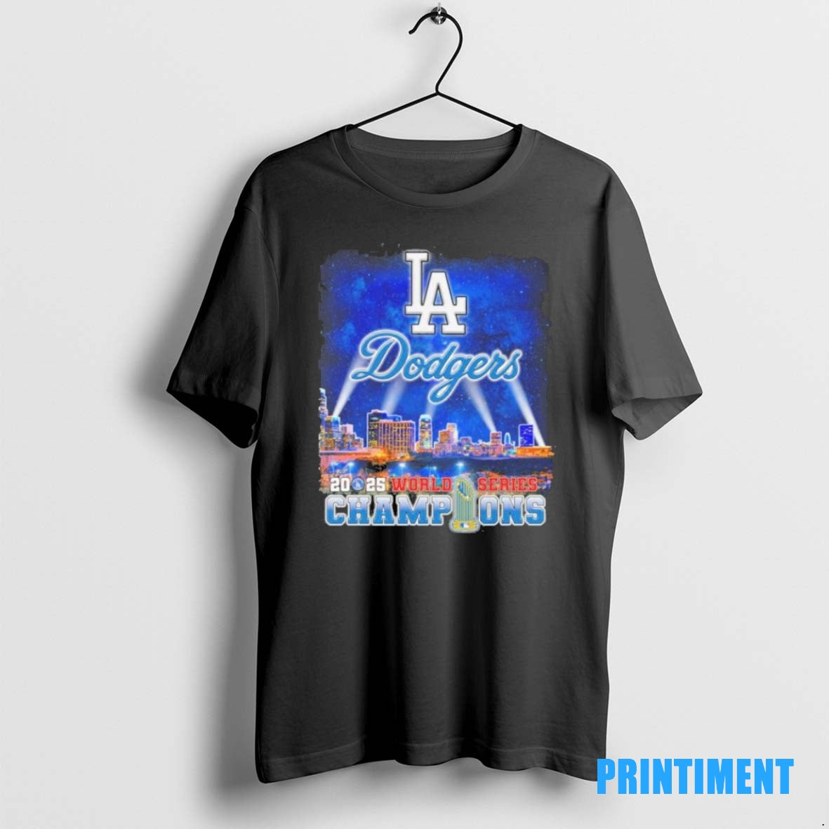 Official Los Angeles Dodgers Retro Skyline 2025 World Series Champions Tee Sweater