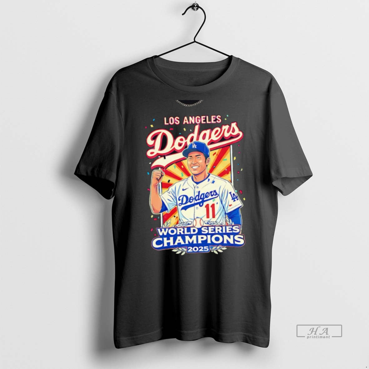 Official Los Angeles Dodgers Roki Sasaki 2025 World Series Champions Shirt