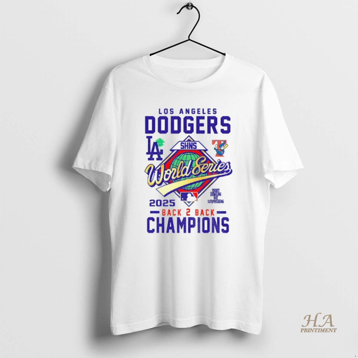 Official Los Angeles Dodgers Shns World Series Mlb Back 2 Back Champions Logo