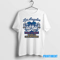 Official Los Angeles Dodgers Sticker Back To Back World Champions Tee Sweater