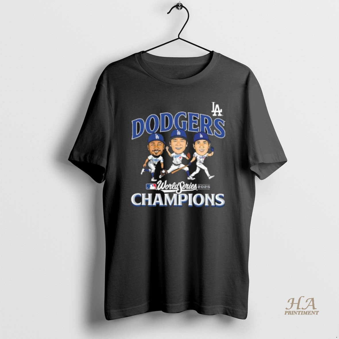 Official Los Angeles Dodgers Team Caricature 2025 World Series Champions