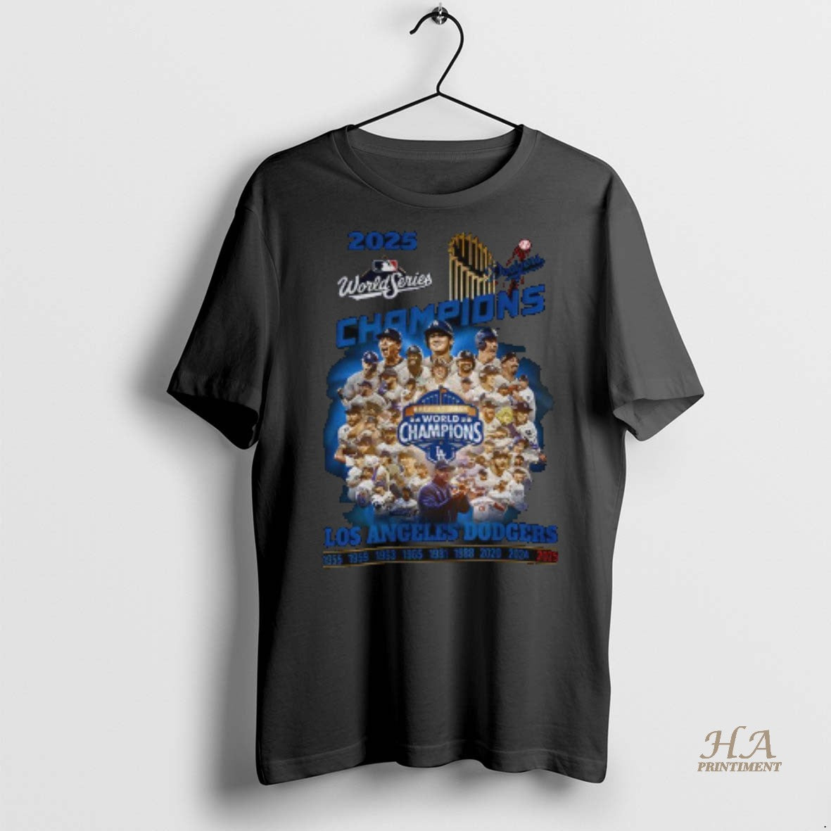 Official Los Angeles Dodgers Trophy Back 2 Back 2025 World Series Champions Mlb Shirt