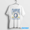 Official Los Angeles Dodgers Vs The World 2025 Mlb Champions Back To Back Trophies Tee