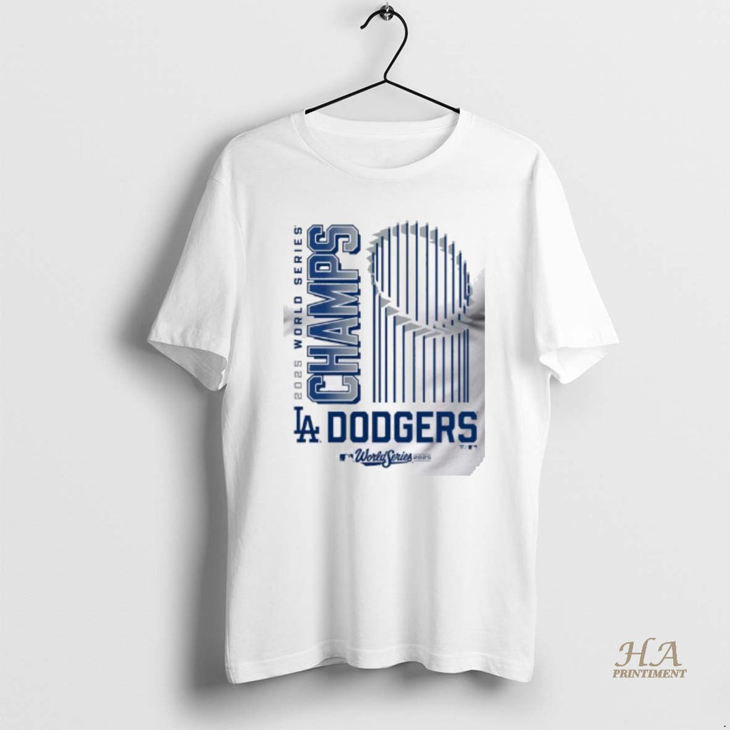 Official Los Angeles Dodgers White 2025 World Series Champions Wild Pitch T Men
