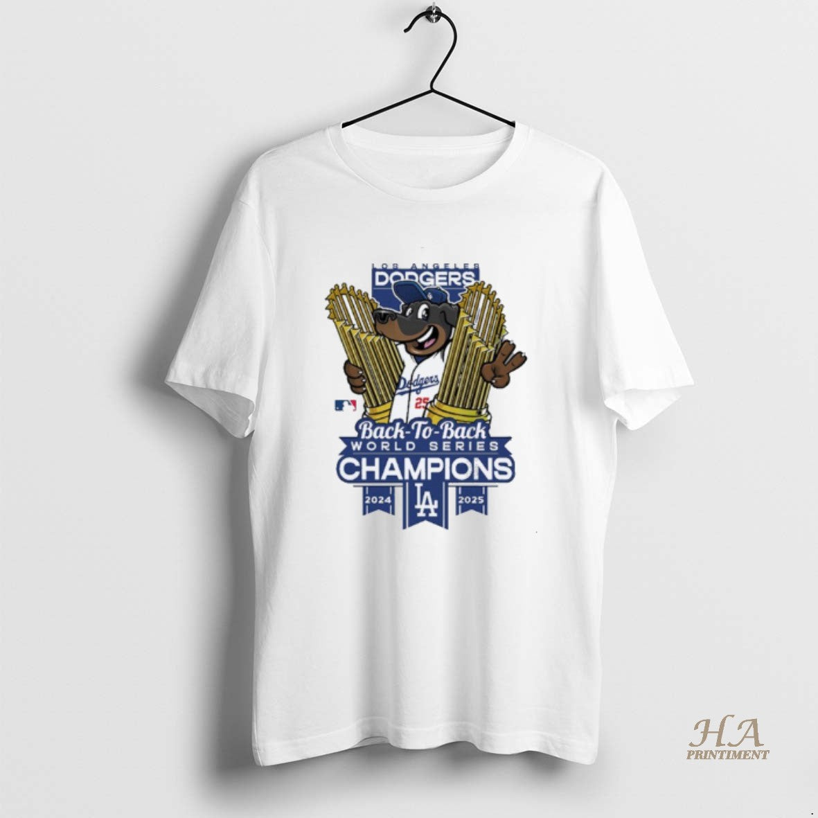 Official Los Angeles Dodgers Winner Mlb Back To Back Mascot Trophy Cup Hug World Series