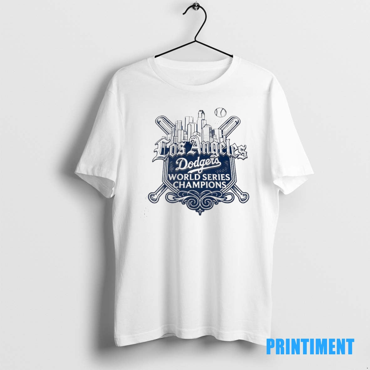 Official Los Angeles Dodgers World Series Champions 2024 2025 Skyline Logo Tee Sweater