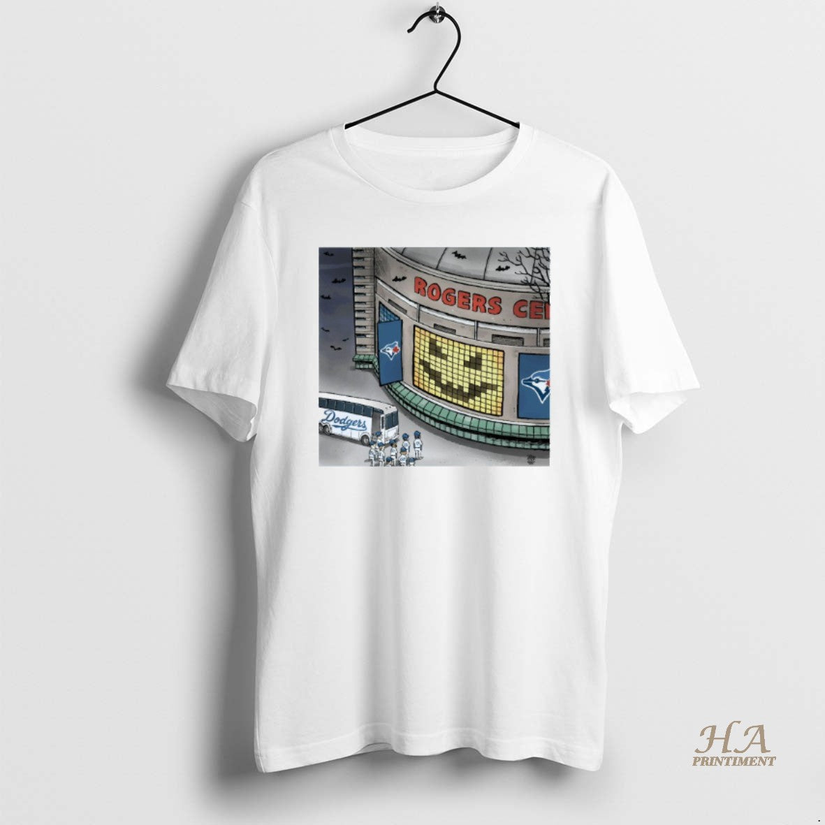 Official Los Angeles Dodgers At Rogers Center Toronto Blue Jays Game 6 Halloween Mens White