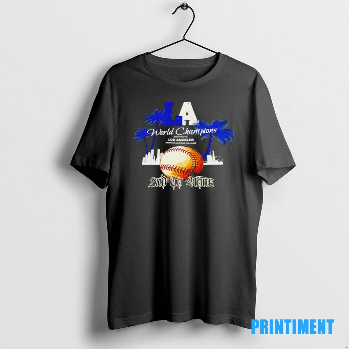 Official Los Angeles Dodgers Back To Back 2024 2025 World Series Champions Palm Tree Tee