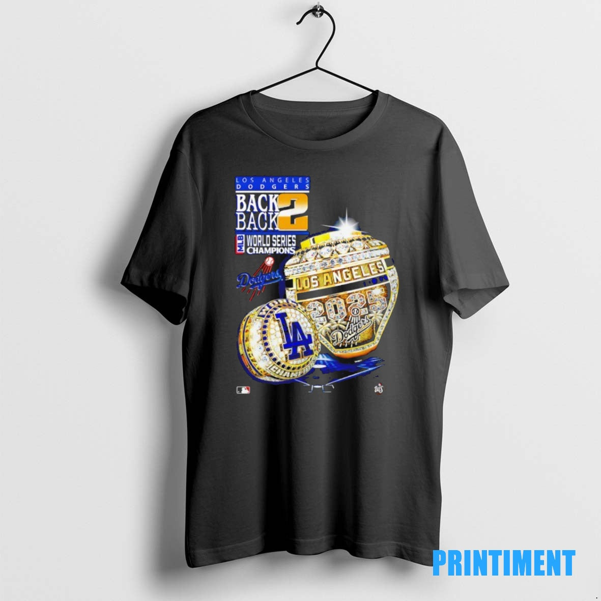 Official Los Angeles Dodgers Back To Back 2025 Mlb World Series Champions Rings Tee Sweater