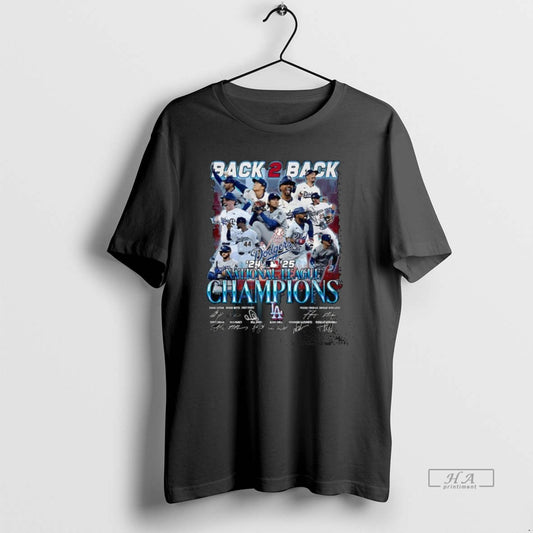 Official Los Angeles Dodgers Baseball 2025 National League Champions Back To Back Signature