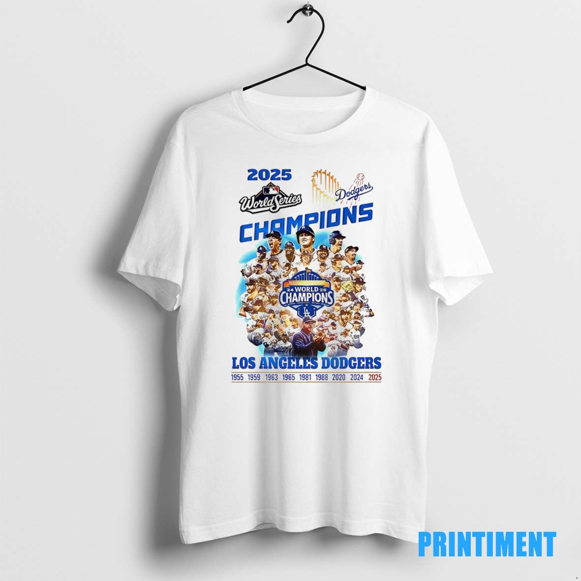 Official Los Angeles Dodgers Baseball X9 World Series Champions 2025 Tee Sweater
