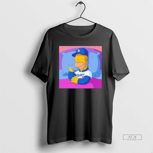 Official Los Angeles Dodgers Big Fan Simpson Sleeping