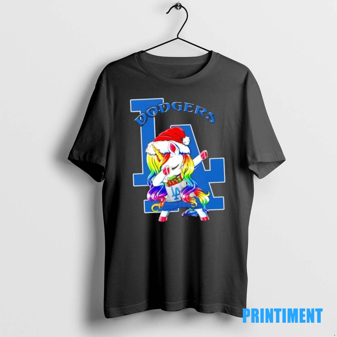 Official Los Angeles Dodgers X Unicorn Santa Hat Dabbing Merry Christmas Tee Sweater
