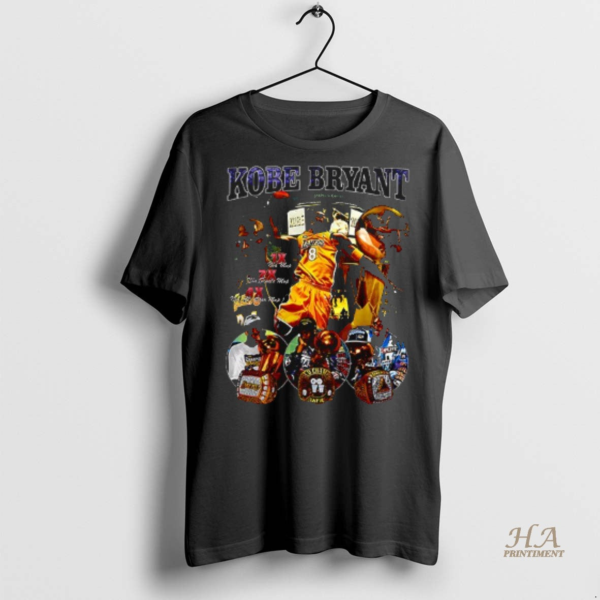 Official Los Angeles Lakers In Loving Memories Kobe Bryant Graphic Rings Shirt