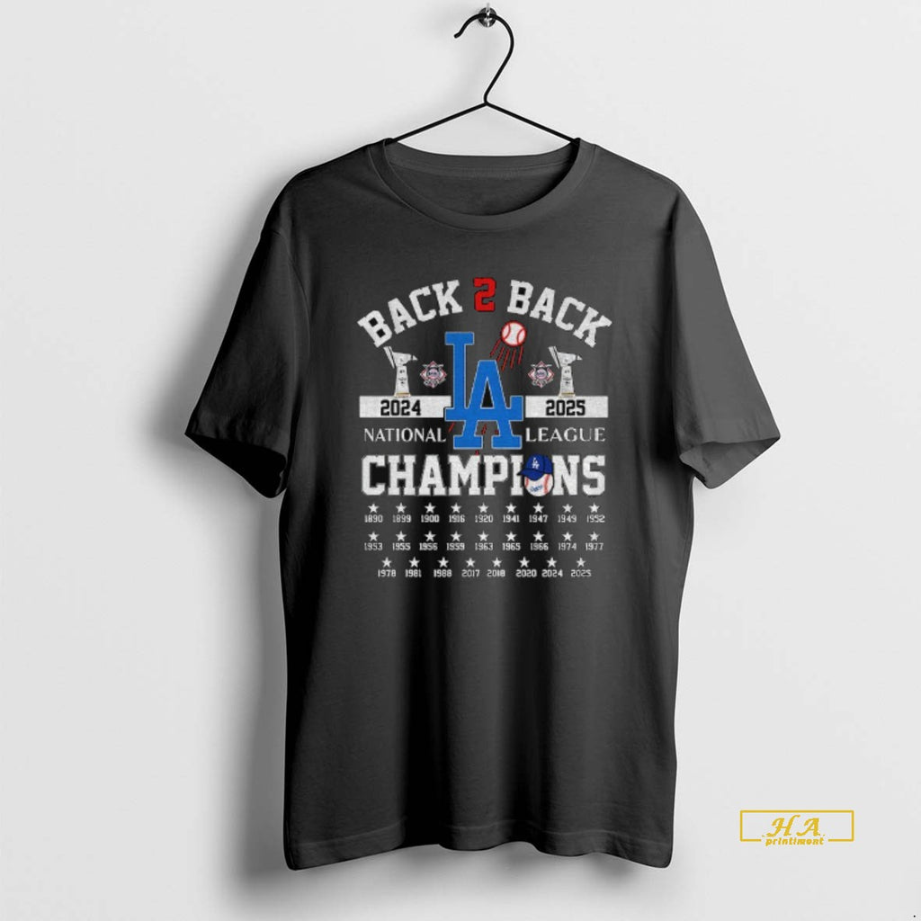 Official Los Angles Dodgers Back 2 Back National League Champions 2024 2025