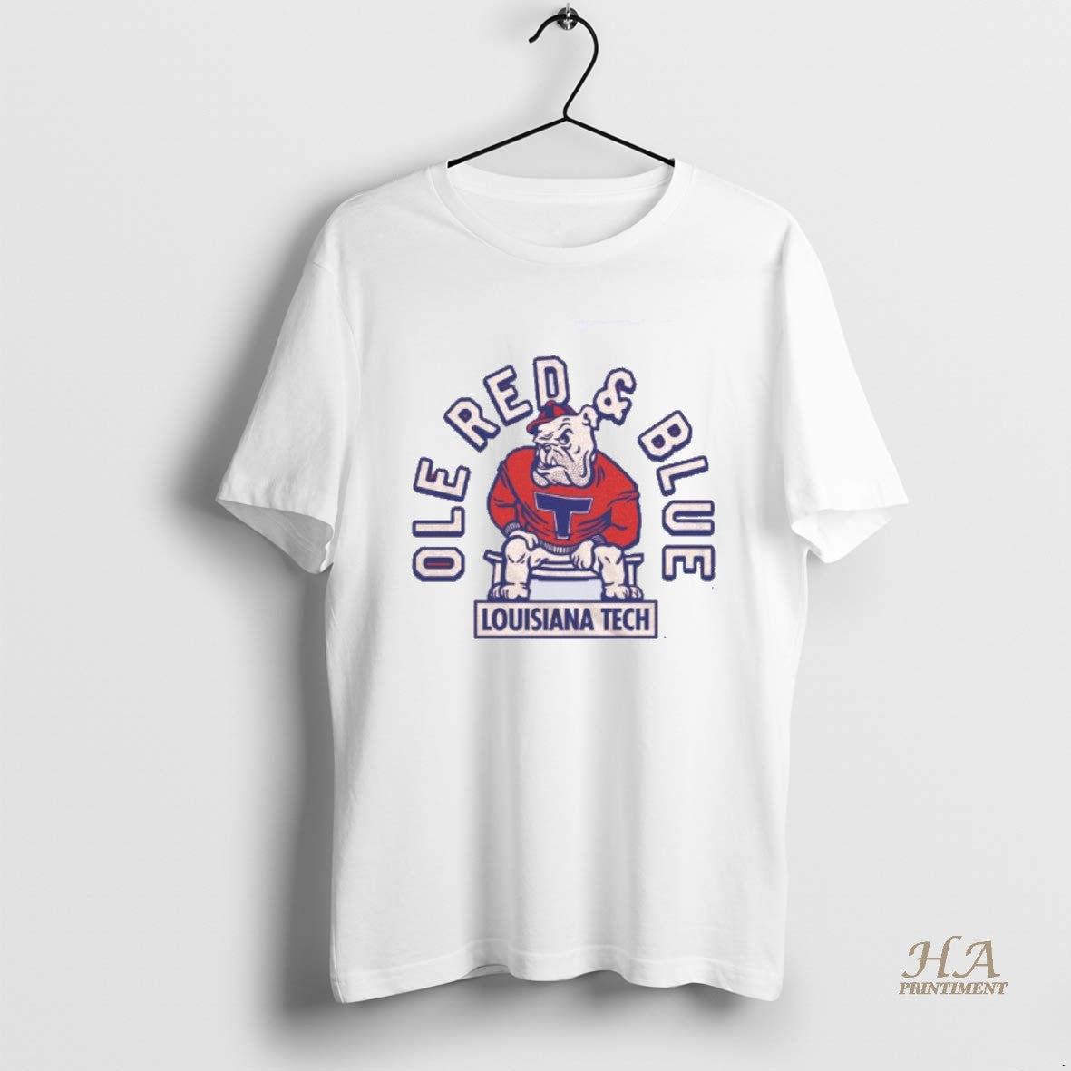Official Louisiana Tech Ole Red And Blue Vintage