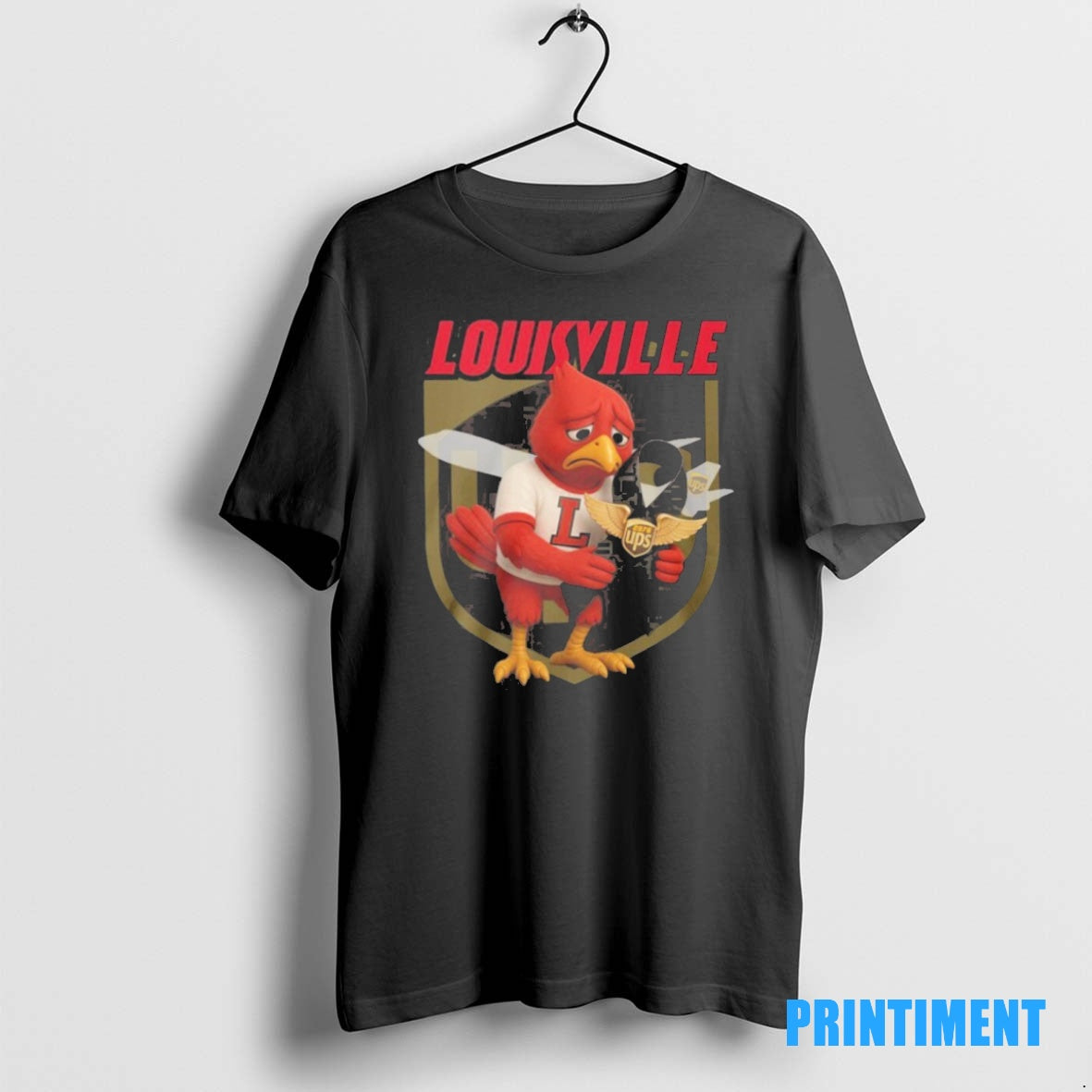 Official Louisville Cardinals Sad Ups Ribbon Mascot Tee Sweater