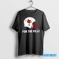 Official Louisville Cardinals For The Ville Football Helmet 2 Sided Tee Sweater