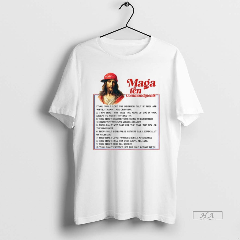 Official Maga Ten Commandments Funny Anti Christian