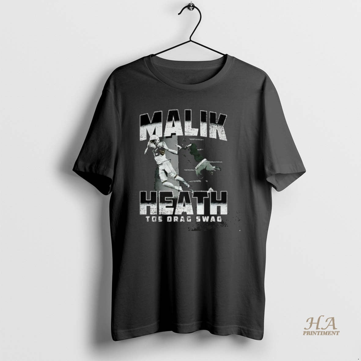 Official Malik Heath Green Bay Packers Football Toe Drag Swag
