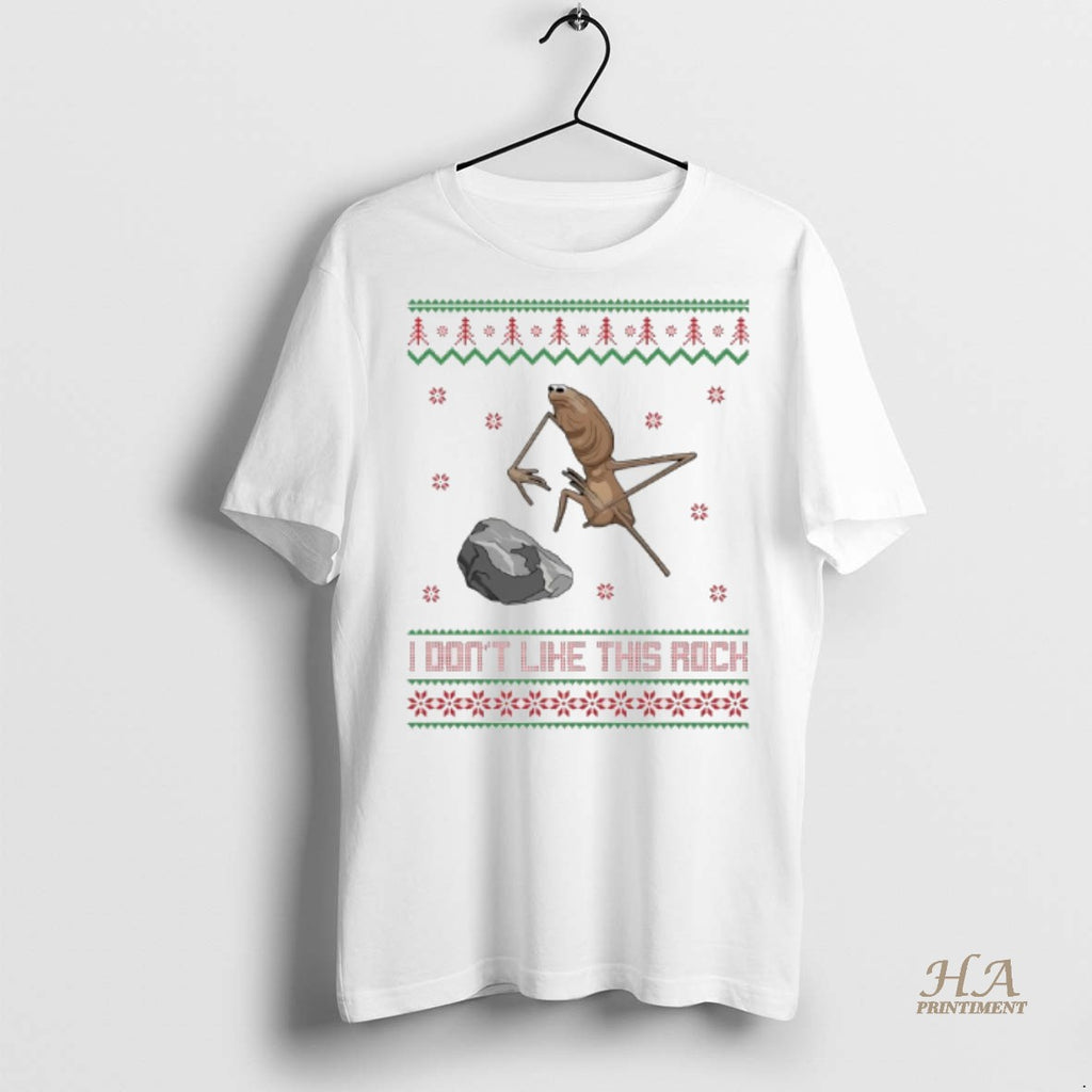 Official Marcus I Dont Like This Rock Christmas Ugly Shirt