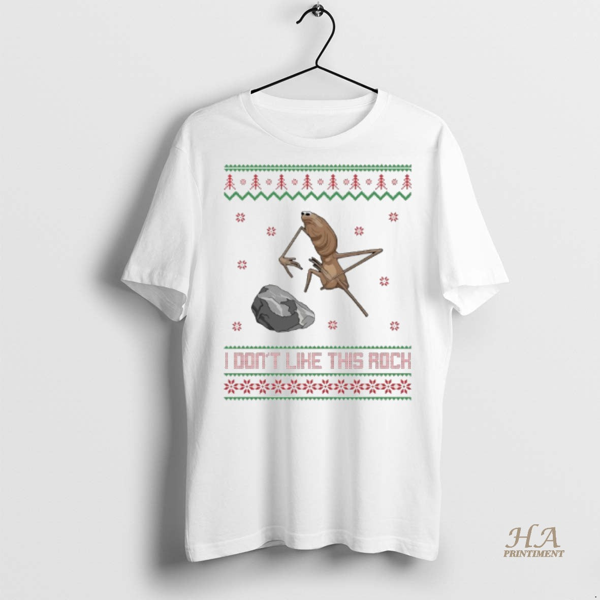 Official Marcus I Dont Like This Rock Christmas Ugly Shirt