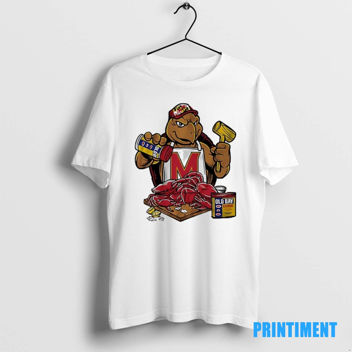 Official Maryland Terrapins Old Bay Crab Picking Testudo Tee Sweater