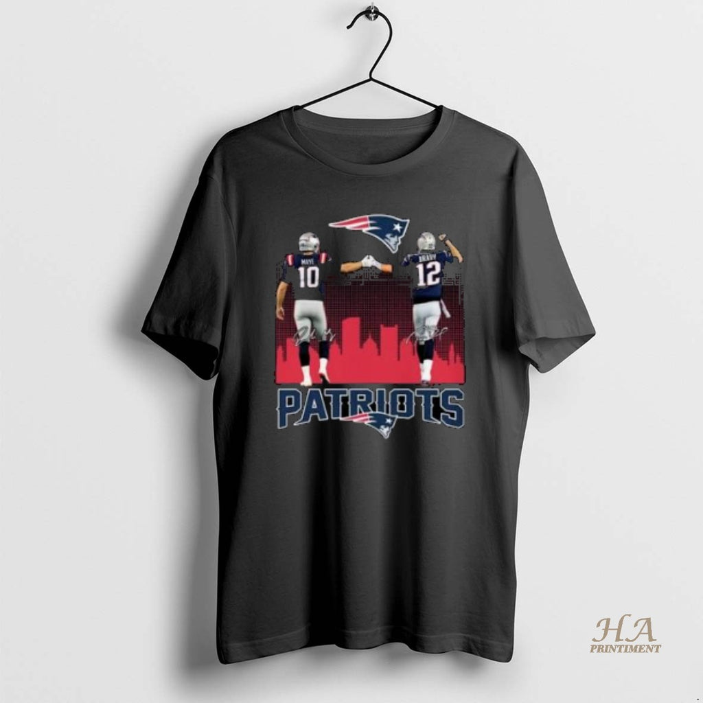 Official Maye And Brady Patriots Graphic Signature 2025