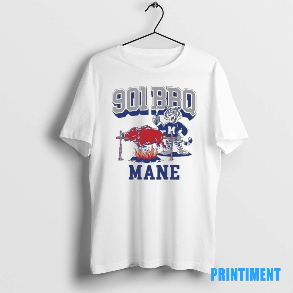 Official Memphis Tigers 901 Bbq Mane Arkansas Tee Sweater