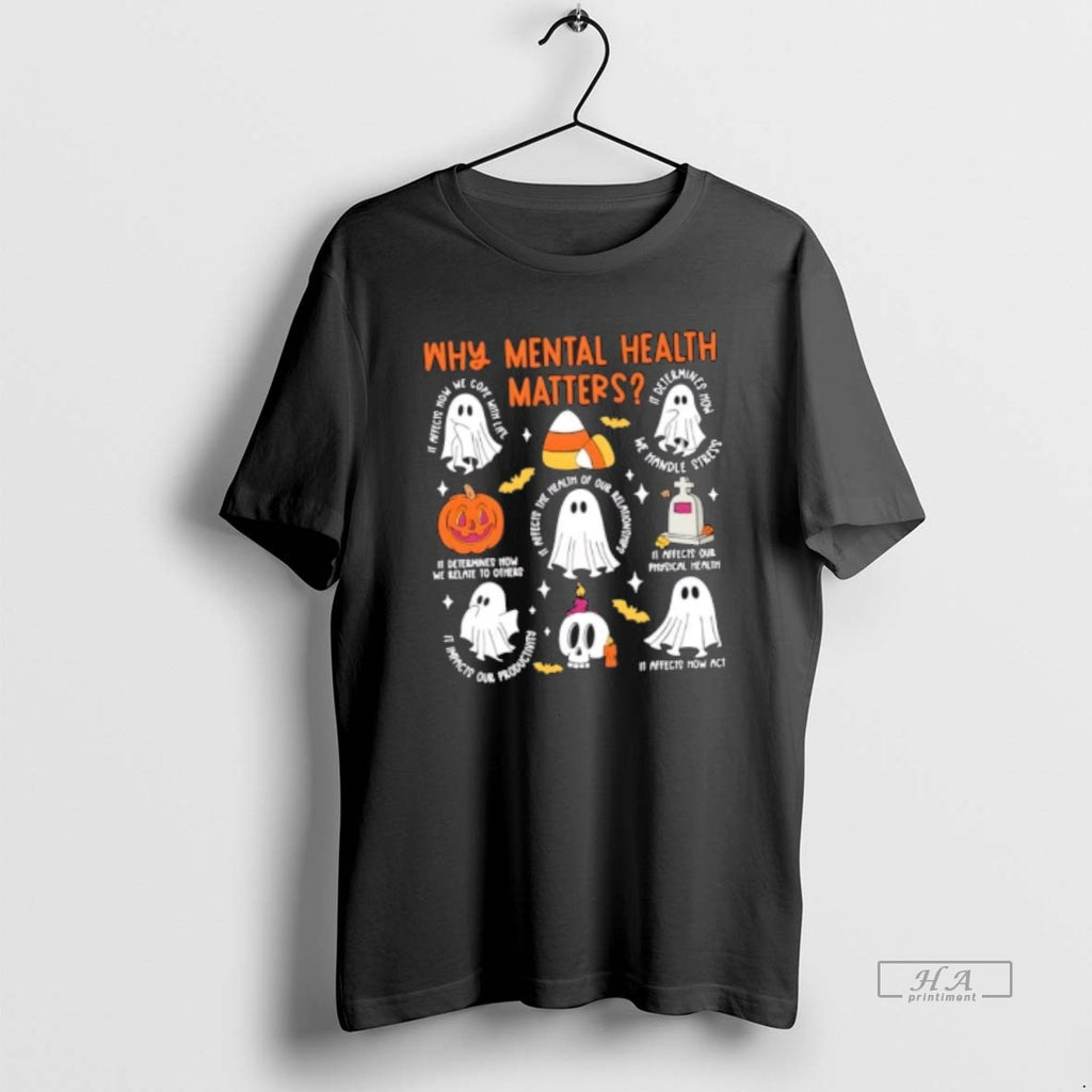 Official Mental Health Ghost Halloween Therapist School