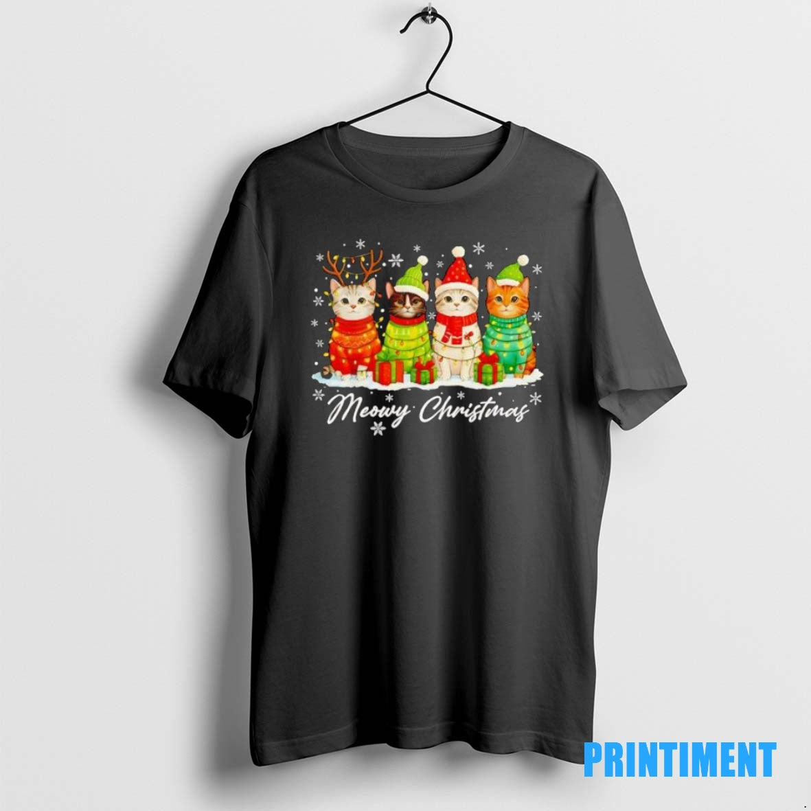 Official Meowy Christmas Cats Holiday Lights Cozy Season Tee Sweater