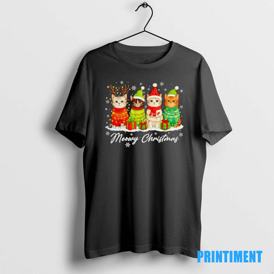 Official Meowy Christmas Cats Holiday Lights Cozy Season Tee Sweater