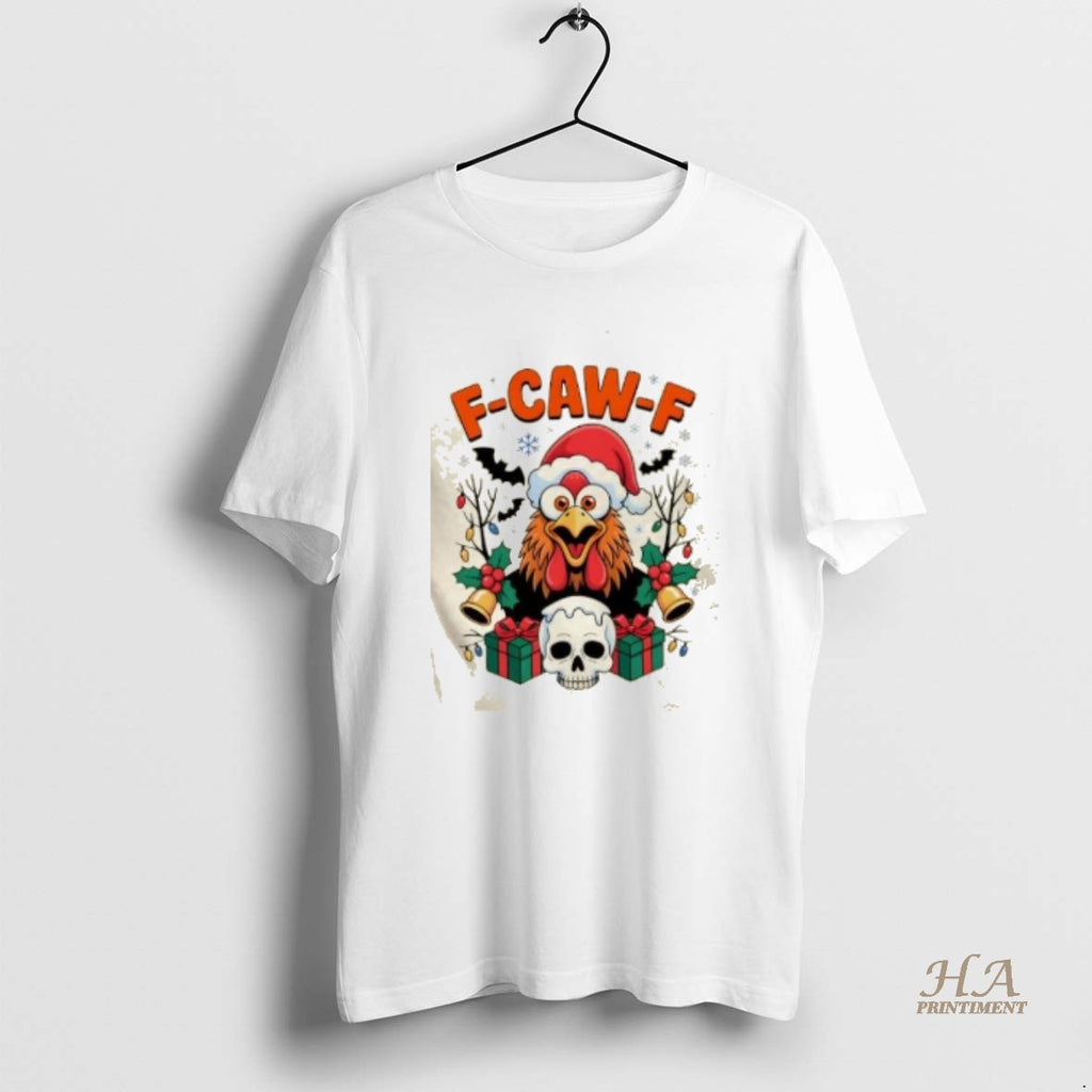 Official Merry Christmas F Caw F Chicken Spooky Skull