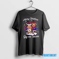 Official Merry Christmas Gig Em Houston Texans Tee Sweater