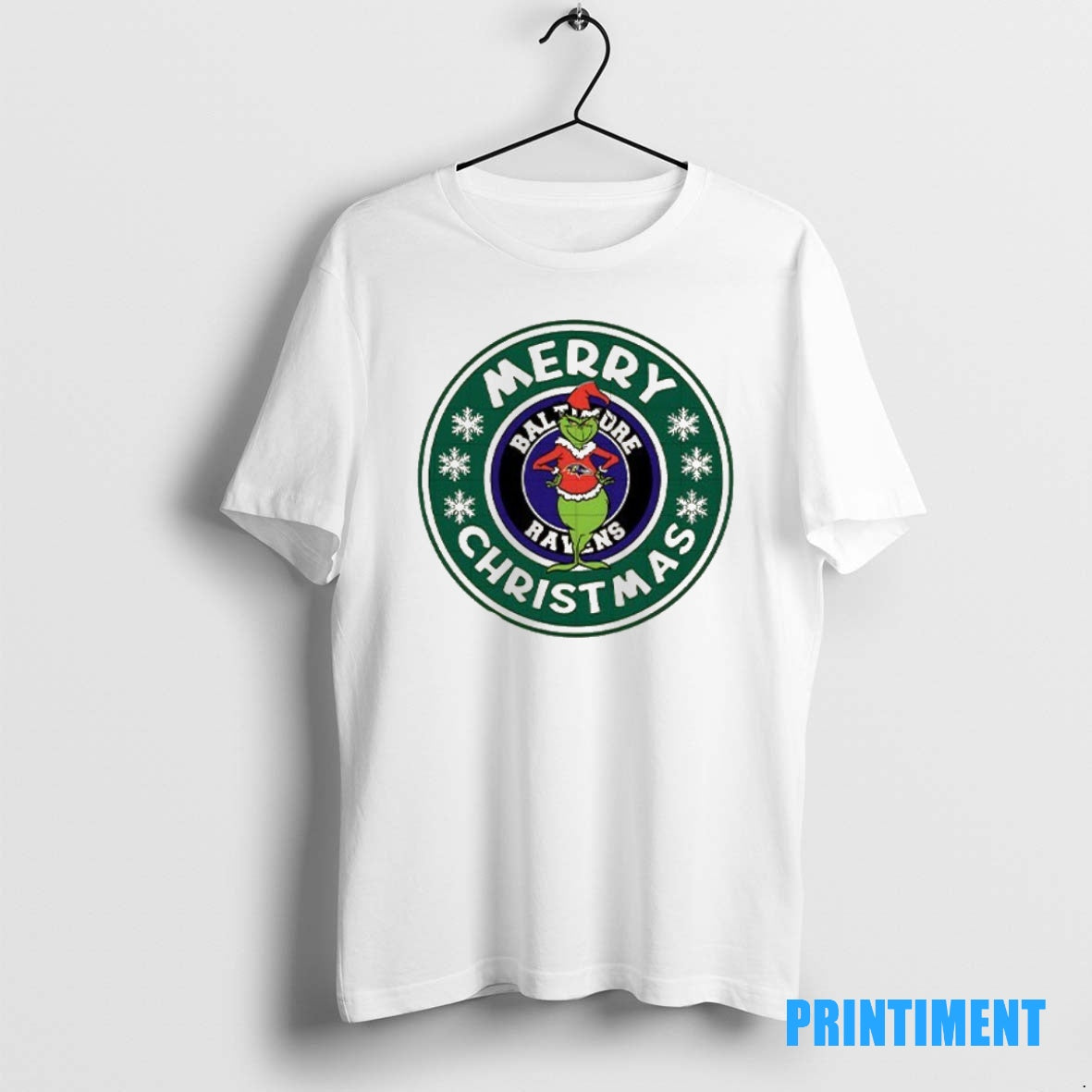 Official Merry Christmas Grinch Baltimore Ravens Football Logo Tee Sweater