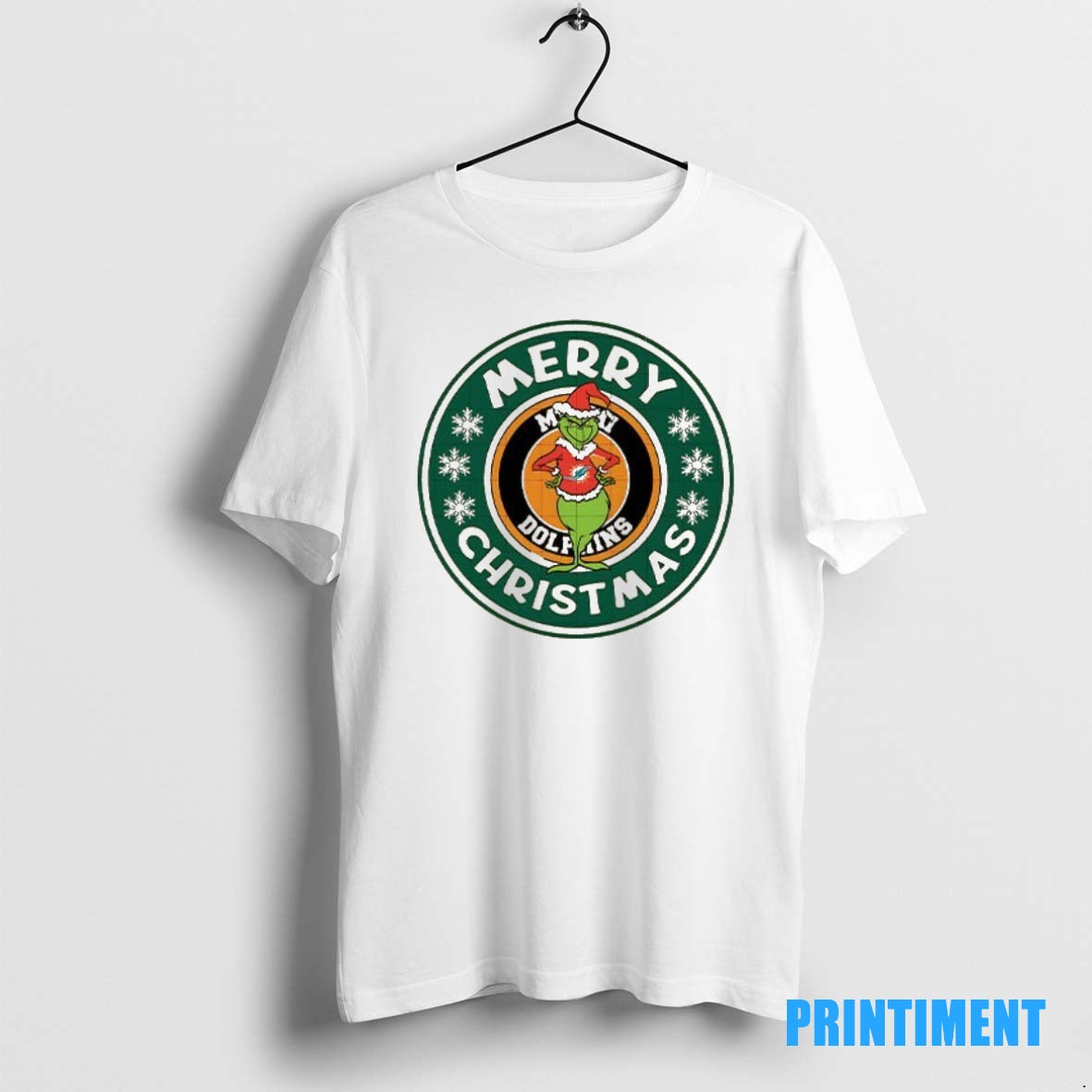 Official Merry Christmas Grinch Miami Dolphins Football Logo Tee Sweater