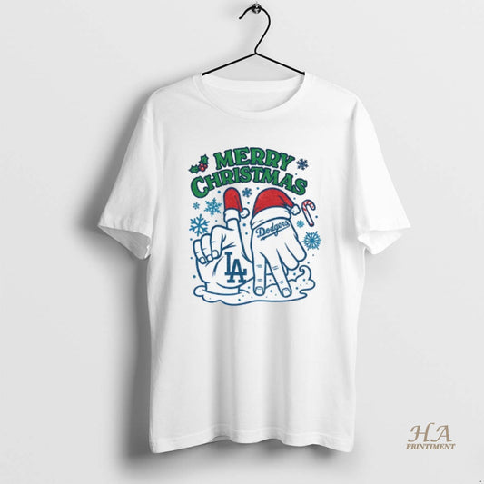 Official Merry Christmas Los Angeles Dodgers Hands Mlb Baseball World Series 2025