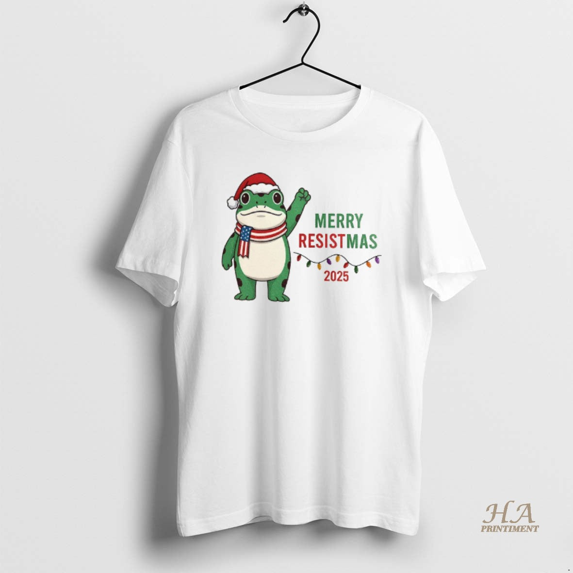 Official Merry Resistmas Portland Frog Santa Hat Merry Christmas 2025