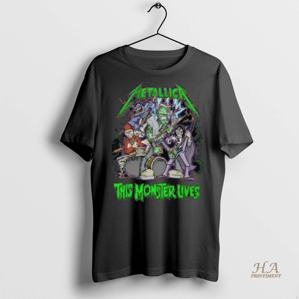 Official Metallica Halloween 2025 This Monster Lives X Squindo Metallica Monsters Long Sleve Shirt