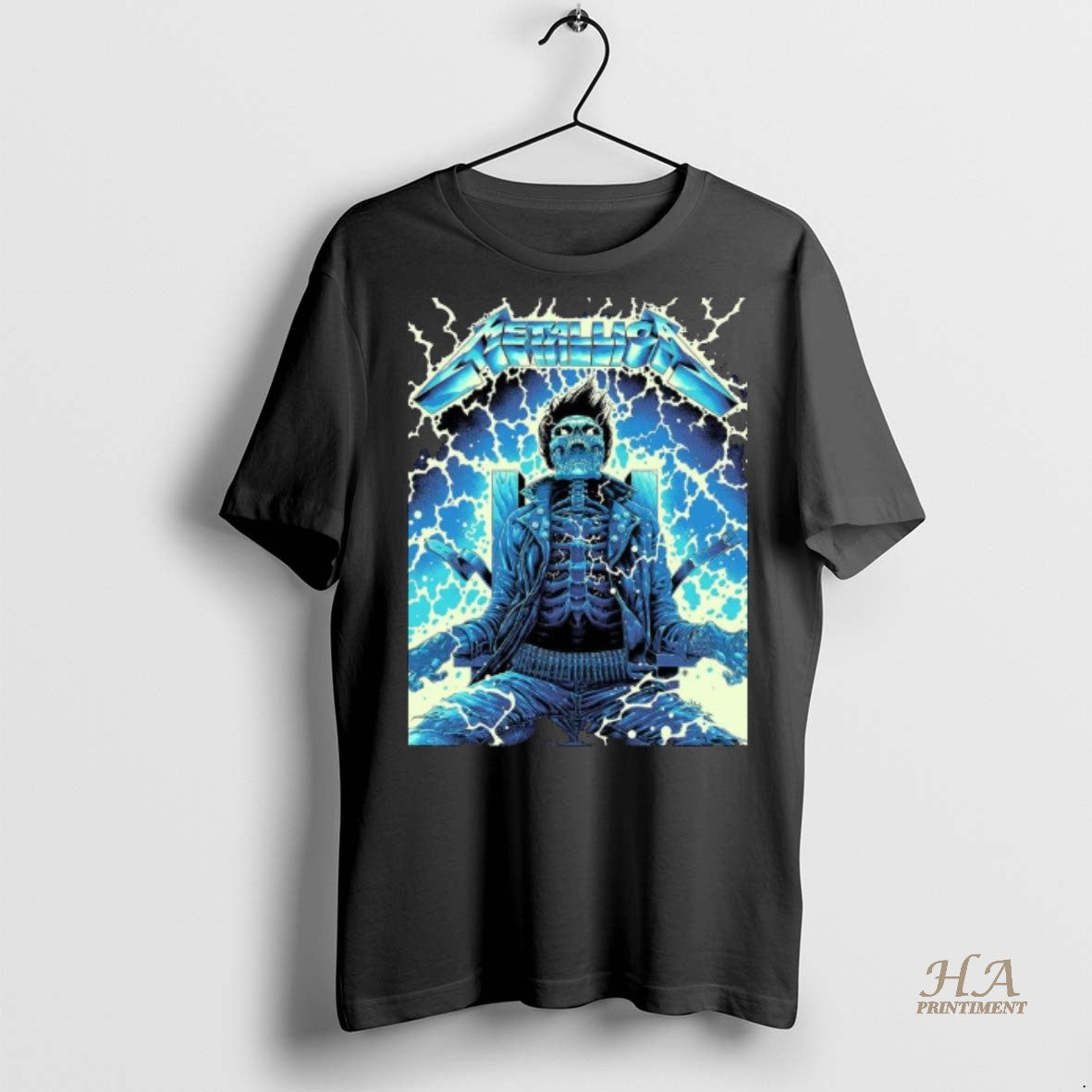 Official Metallica Ride The Lightning Artwork By Luke Preece Australia M72 Tour Skeleton On The