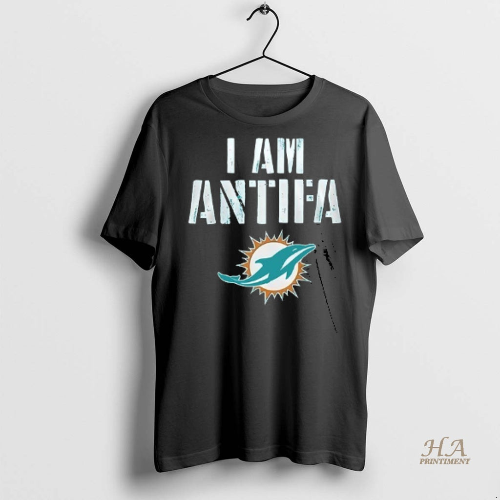 Official Miami Dolphins I Am Antifa Against Fascism Shirt