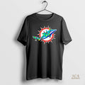 Official Miami Dolphins Logo Holiday Lights Black