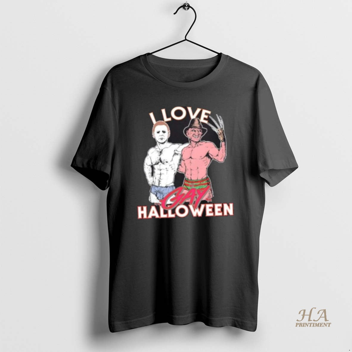 Official Michael Myers X Freddy Krueger I Love Gay Halloween