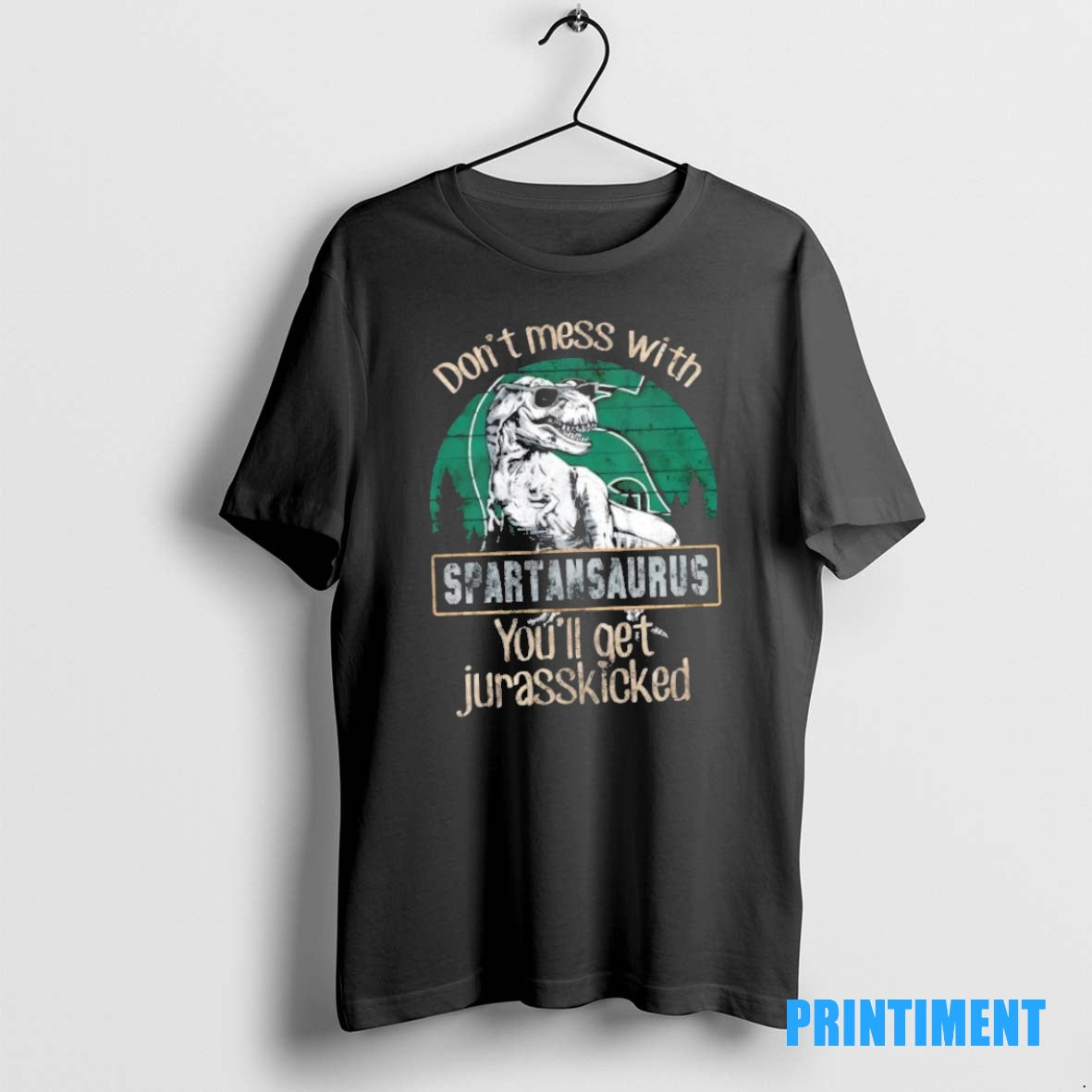 Official Michigan State Spartans Dont Mess With Spartansaurus Youll Get Jurasskicked Tee Sweater