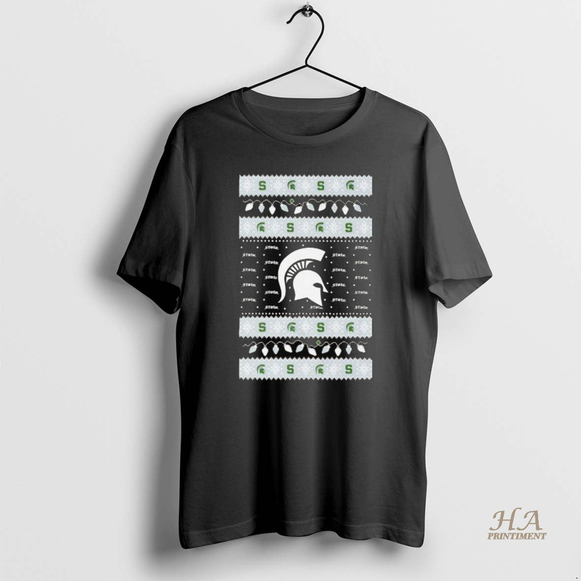 Official Michigan State Spartans Ugly Christmas Light