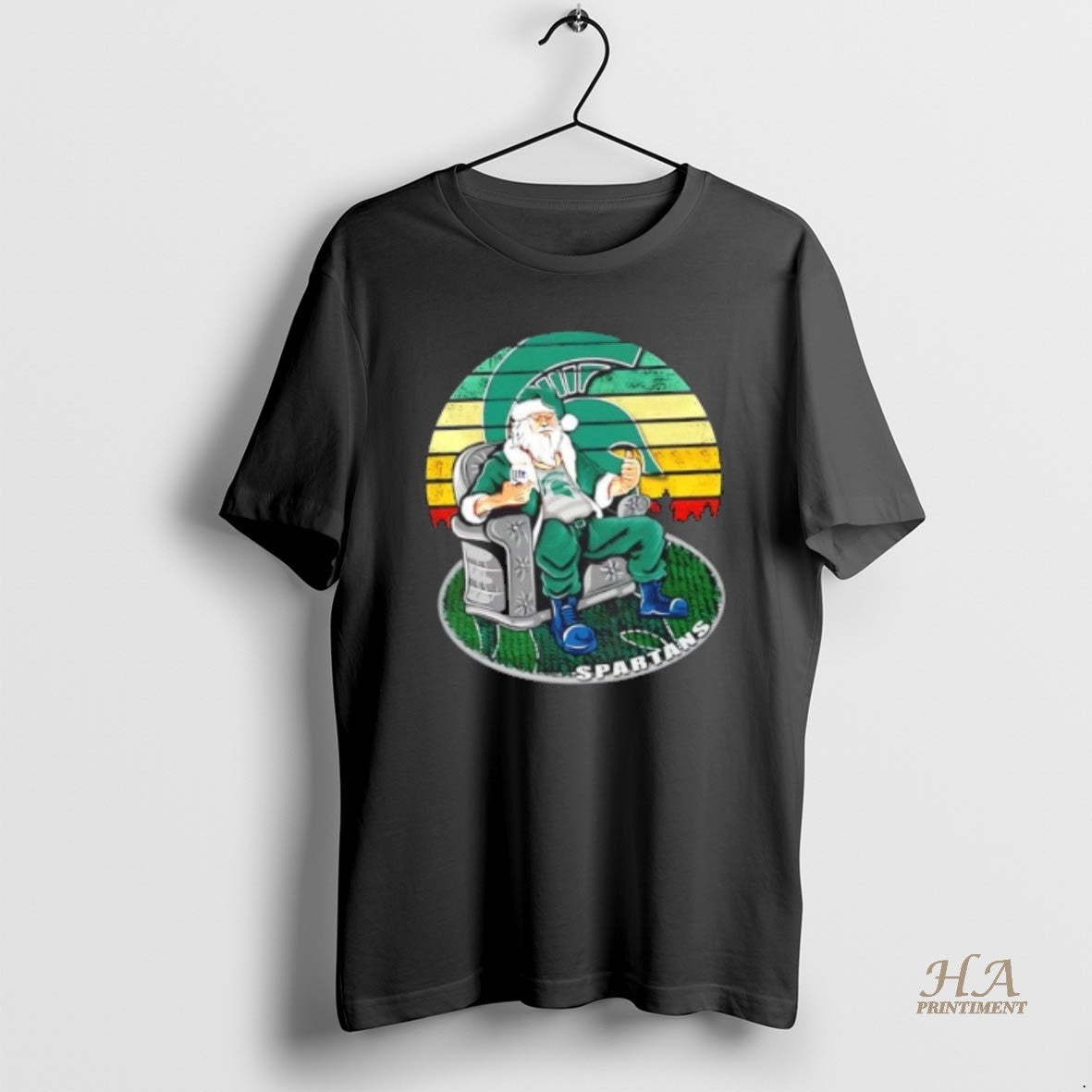 Official Michigan State Spartans X Santa Claus Christmas Vintage