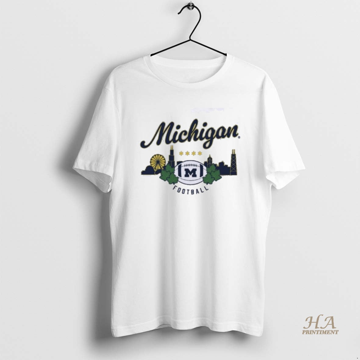 Official Michigan Wolverines Football Chicago Skyline