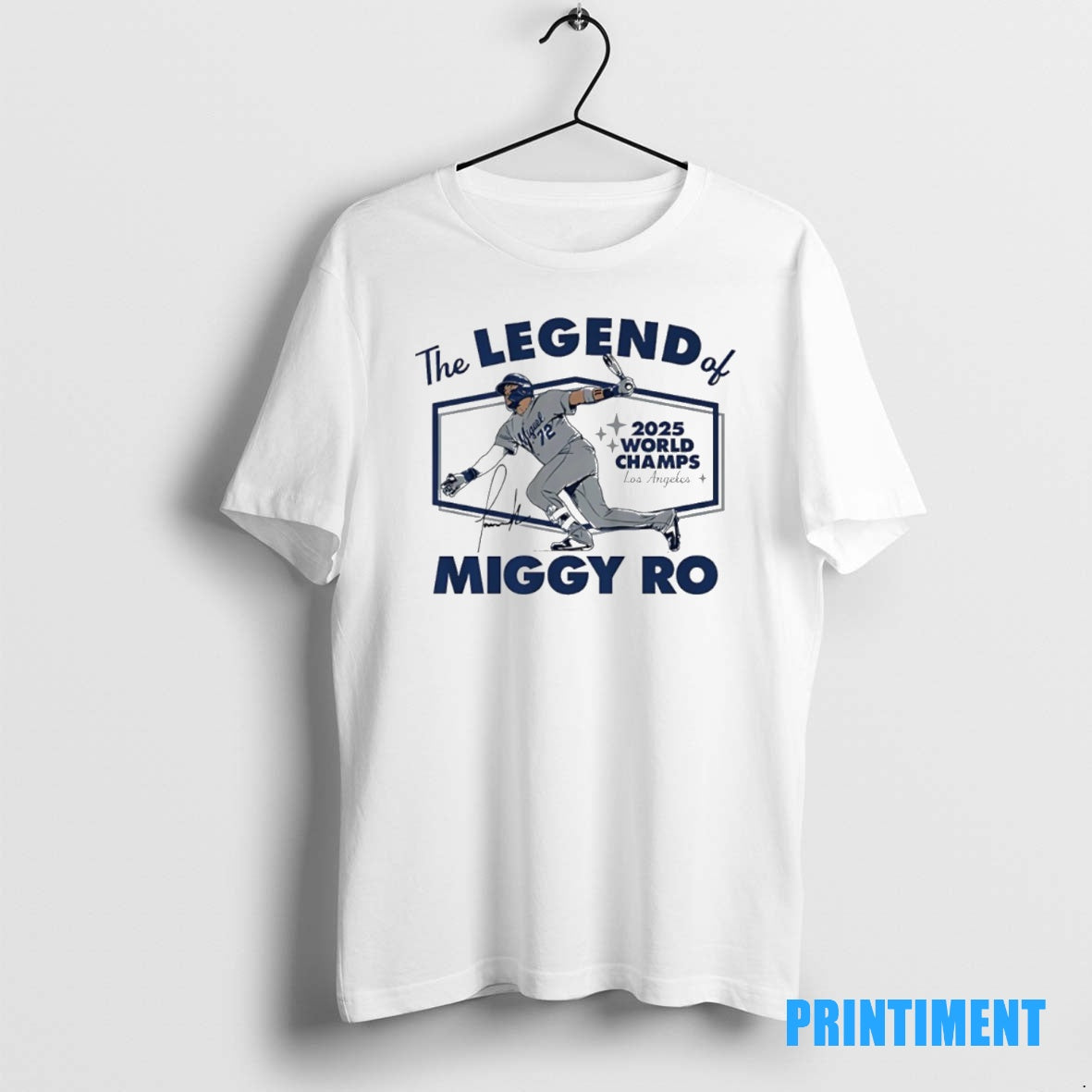 Official Miguel Rojas The Legend Of Miggy Ro Dodgers 2025 World Champs Signature Tee Sweater